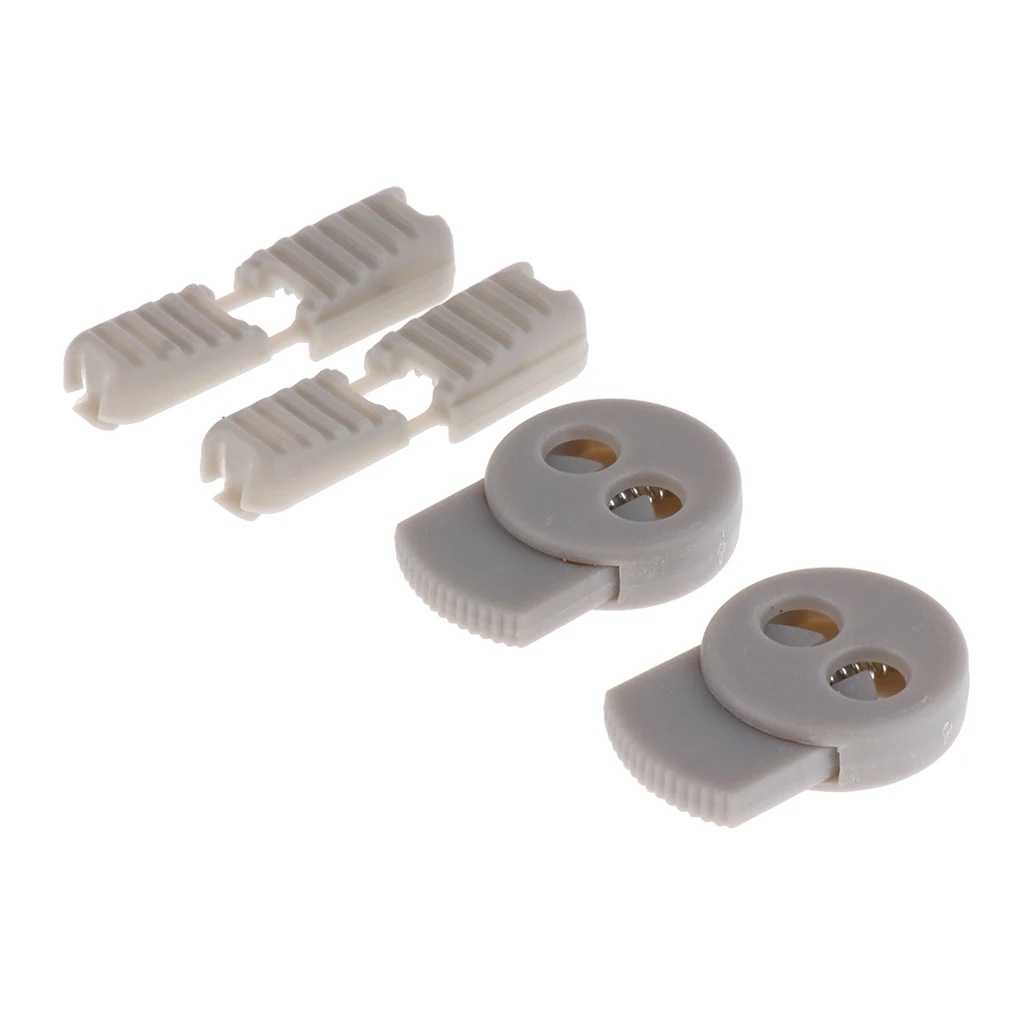 Heavy Duty Double Hole Nylon Cord Lock Clamp Toggle Stop Slider for Shoelance, Paracord, Accessory Cordage, Drawstrings