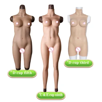 

Liquid Filling Fake Silicone Breast Forms Artificial False Boobs Full Bodysuit For Crossdresser Cosplay Shemale Transgender