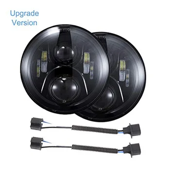

7 inch LED Headlights Smoke Bulbs Projector Headlamps for Jeep WranglerJKU Sahara Rubicon Suzuki Samurai Lada 4x4 urban Niva