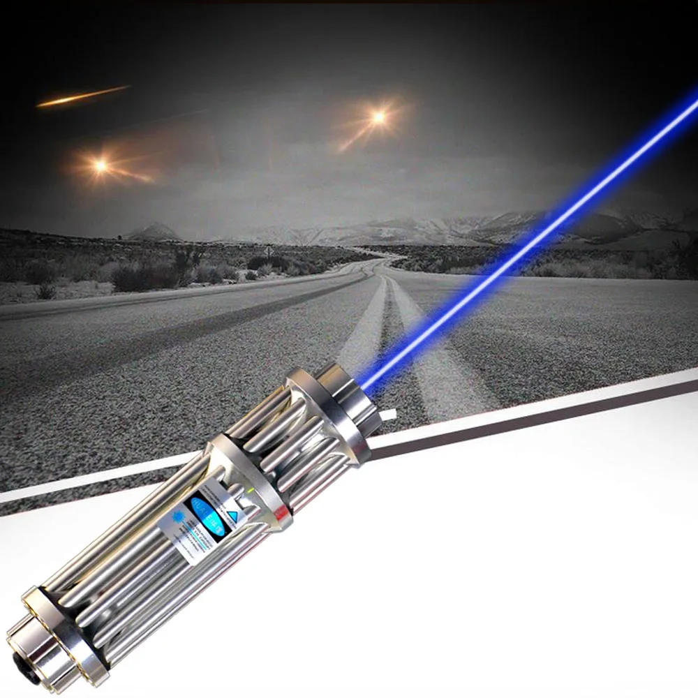 JSHFEI USB лазерная указка 445nm Класс IV мощный Gatling лазерный фонарик Встроенный