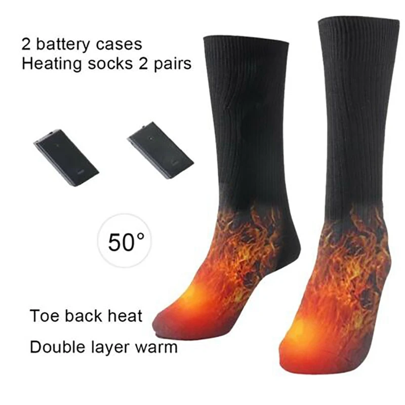 3 в зимние теплые хлопковые носки с подогревом чехол на батарейках теплые носки для ног электрические носки для мужчин и женщин согревающие носки