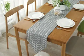 

1PC Modern Table Runner chemin de table for Wedding Party Palm Leaf camino de mesa tafelloper Monstera Leaf Placemat QA 159