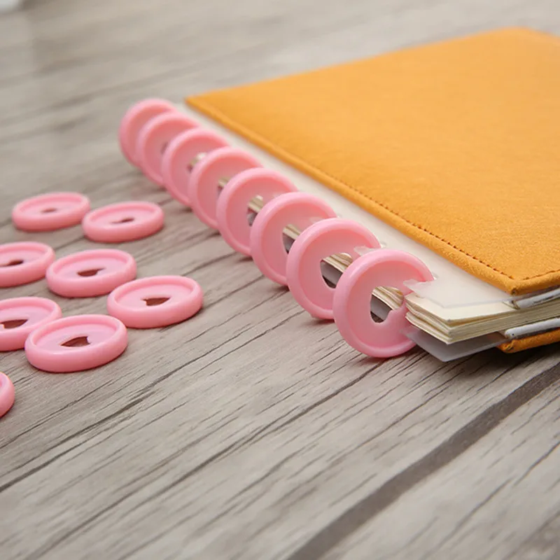 100 шт твердое сердце связующего кольца для ноутбуков 24 мм Diy Happy Planner диски