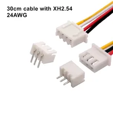 10 шт. 30 см длина XH одноголовый 2-12pin 24AWG электронный провод кабель tinnaness XH2.54 2,54 мм