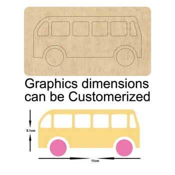 

Bus DIY Decor Die Cut Board New Wooden Mould Cutting Dies for Scrapbook Suitable for Common Die Cutting Machines on the Market