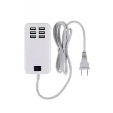 6-Порты и разъёмы USB Зарядное устройство usb-хаб сплиттер с переключатель Мощность адаптер для рабочего стола, зарядка от сети удлинитель розетка 20W 5V AC EU US вилка