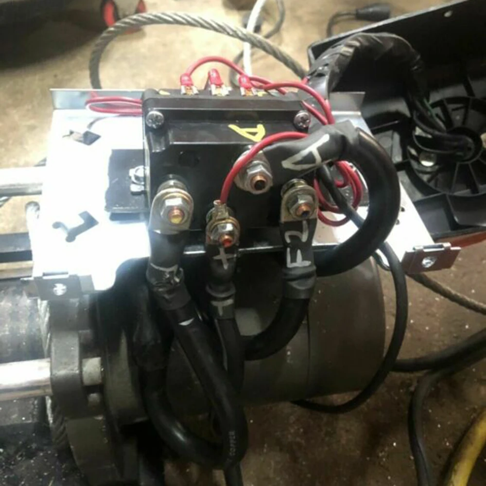 12V соленоидное реле контактор лебедки электромагнитный переключатель черный пластик