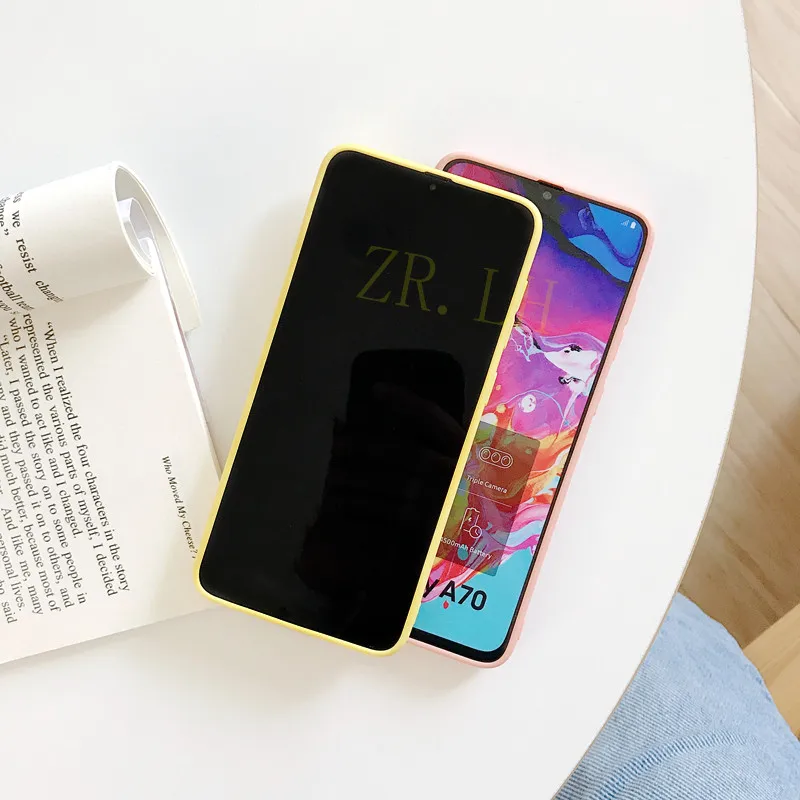 Силиконовый чехол для samsung Galaxy S10E A60 A30 A40 A50 A10 A20 A70 тапочки однотонного яркого M10 A20 M20 A6 A7 S8 S9 S10 плюс Чехол s крышка