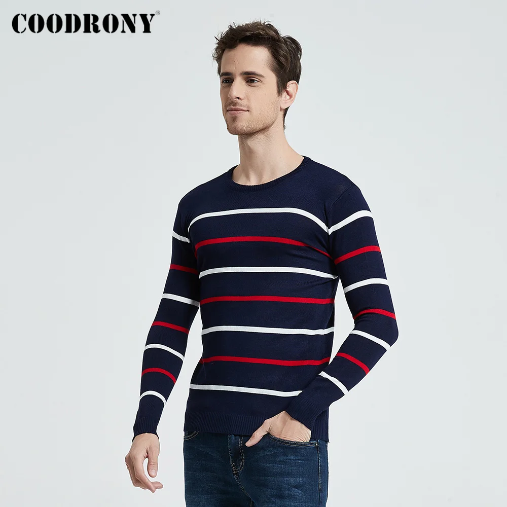COODRONY пуловер с круглым вырезом для мужчин брендовая одежда осень зима 2020 Новое