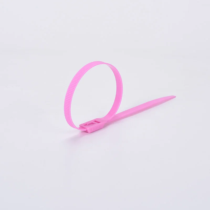 Taoqibao нейлоновая галстук, 7X350 оболочка Специальный галстук, 100 за сумку, полный цвет - Цвет: Pink 100pcs