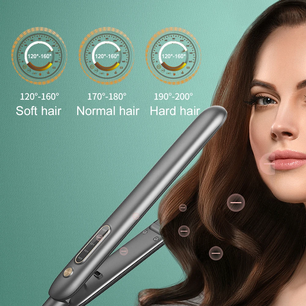 Description Picture 5 of itemCeramic Coating Straightening Irons Fast Heating Hair Straightener Curler 200? Fast Heat-up Flat Iron Salon Hair Styling Tools