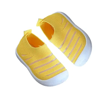 

2020 new baby toddler shoes baby soft bottom indoor shoes breathable flying woven children's shoes knitted shoes