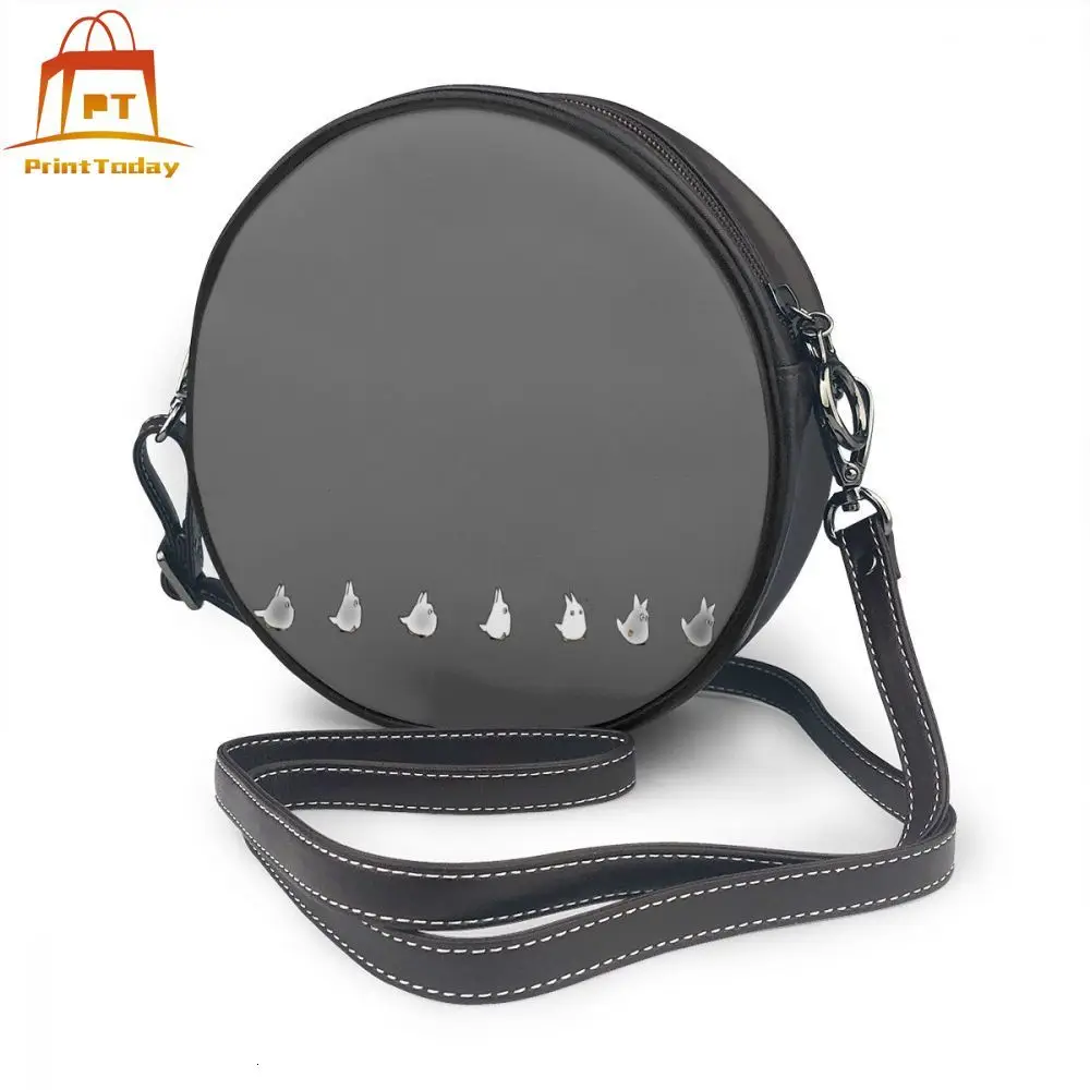 

My Neighbor Totoro Shoulder Bag Chibi Totoro Leather Bag Print Mini Women Bags Teen High quality Multifunctional Round Purse