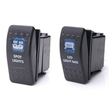 

New Arrival-2 Pcs Car Boat ARB Carling Dual LED Back Light Rocker Switch SPST ON-OFF 12/24V CE 10A - Size1 & Size3