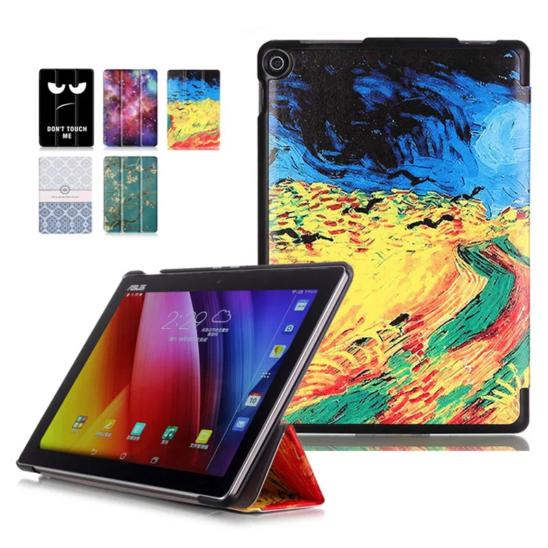 Кожаный чехол с рисунком для ASUS ZenPad 10 P023 P01T P021 P00C Z300C Z300CG Z300M Z300CNL 10," трехслойная Подставка для планшета
