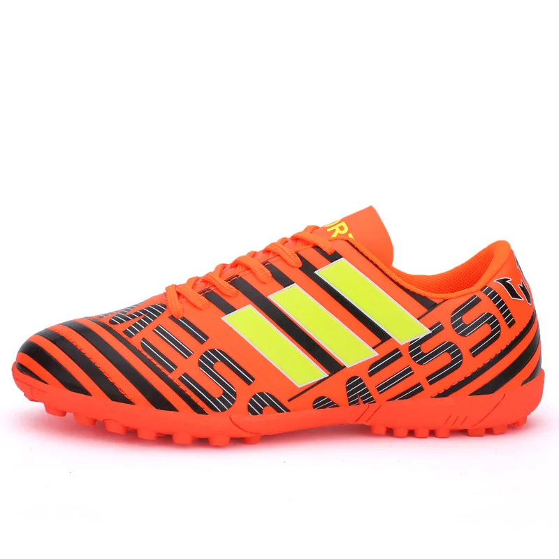 Men Football Shoes Athletic Soccer Shoes Kids Adults Soccer Cleats Training Football Sneakers Men Chaussures De Football Homme - Цвет: orange1