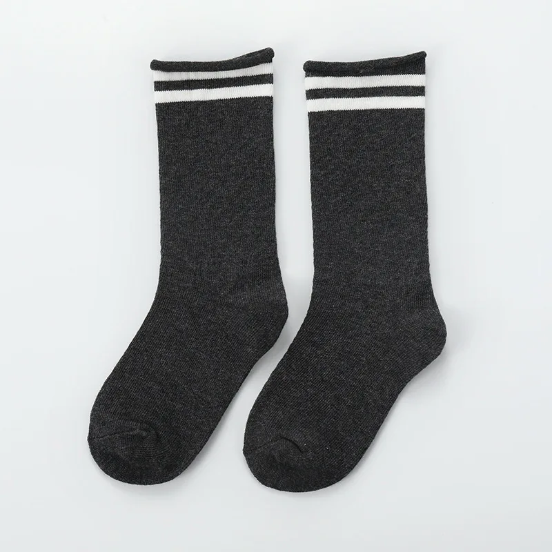 Детские носки с манжетами; хлопковые гетры в полоску для малышей; носки для мальчиков и девочек; Calcetines; зимняя детская одежда