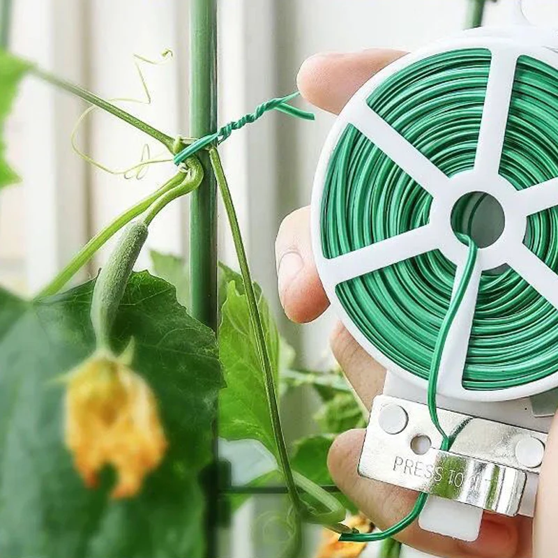 Portable 100M roll wire twist ties for garden cable gardening climbers slicer plant support care plant ties plastic plant cable ties plastic plant supports plant clips plant climbing support plant stem support plant support racks plant support connector plant support stick