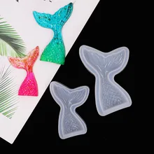 Hot Sale Fishtail Silicone Mold Pendant Charm Pendulum Art Epoxy Resin Mold Soap Mold Accessories For Jewelry Craft Making DIY