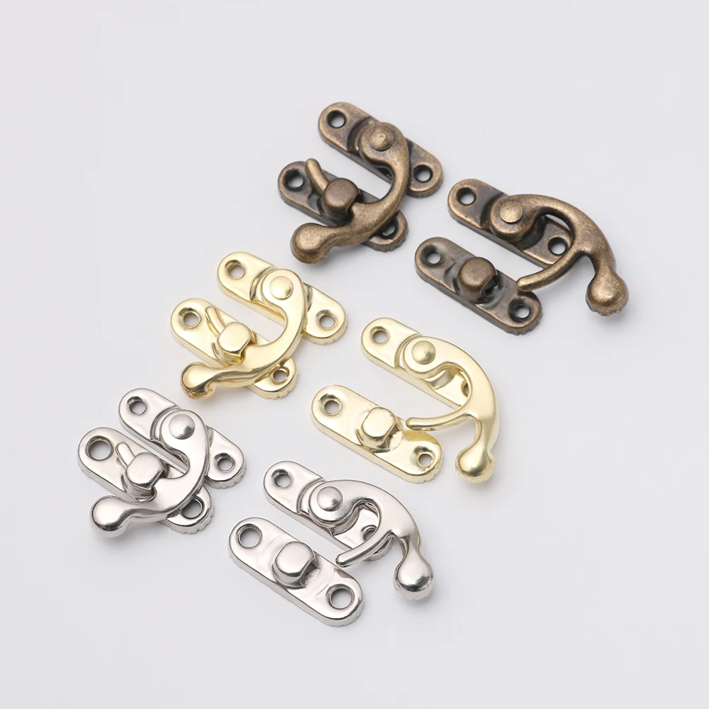 Vintage Metal Hardware Furniture Latch Clasps Lock Padlock Hasp 10Pcs toggle latches jewelry box hasps decorative latches furniture hardware