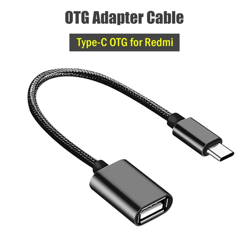 Кабель с разъемом USB Type C OTG адаптер для подключения кабеля к кабелю Xiaomi Redmi Note 9S 8T 7 8