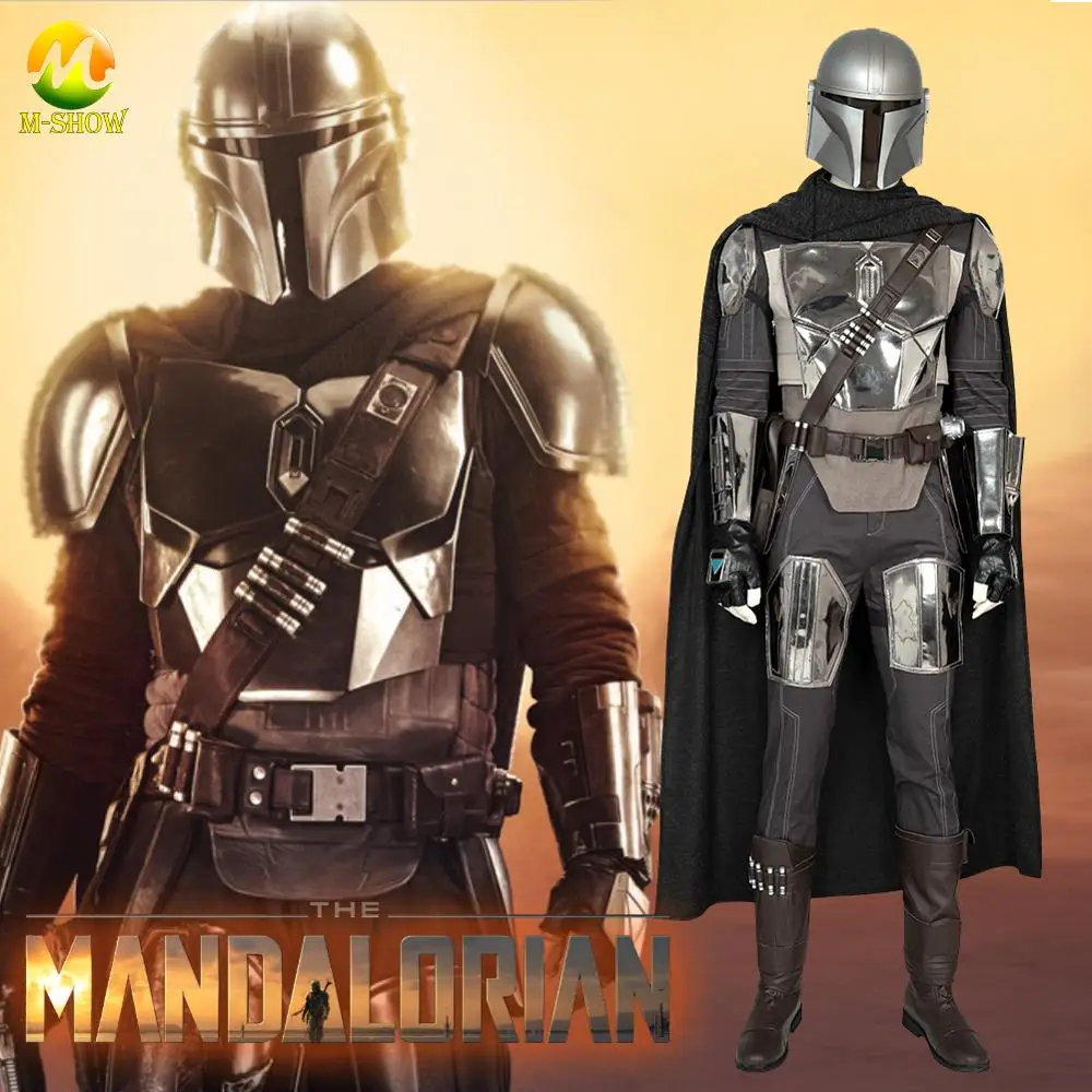 Костюм для косплея Мандалора армированный костюм шлем жилет плащ Хэллоуин