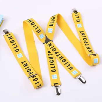 

Suspender Strap Clip Yellow 3.5 Wide Woven Elastic Tape Adult Plastic Original Lettered Series