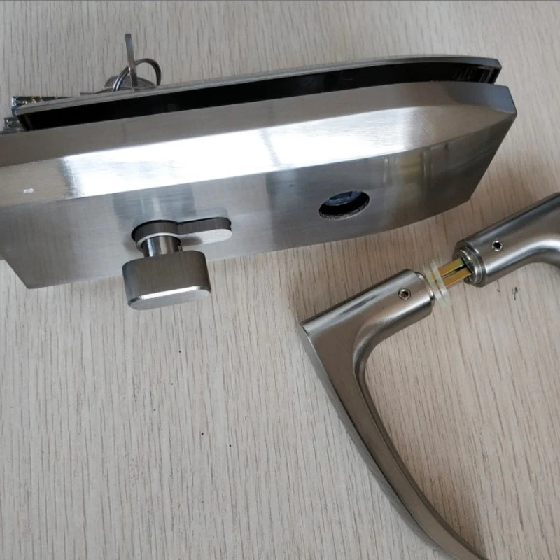 

Glass Door Lock W Key Swing Door and Sliding Door Aluminum Frameless Glass Door Lock, High Partition Door Lock