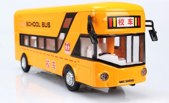 Alloy Models Single-deck Buses In London School Bus Model Car Light Music Back To The Educational Plastic Electronic 2021