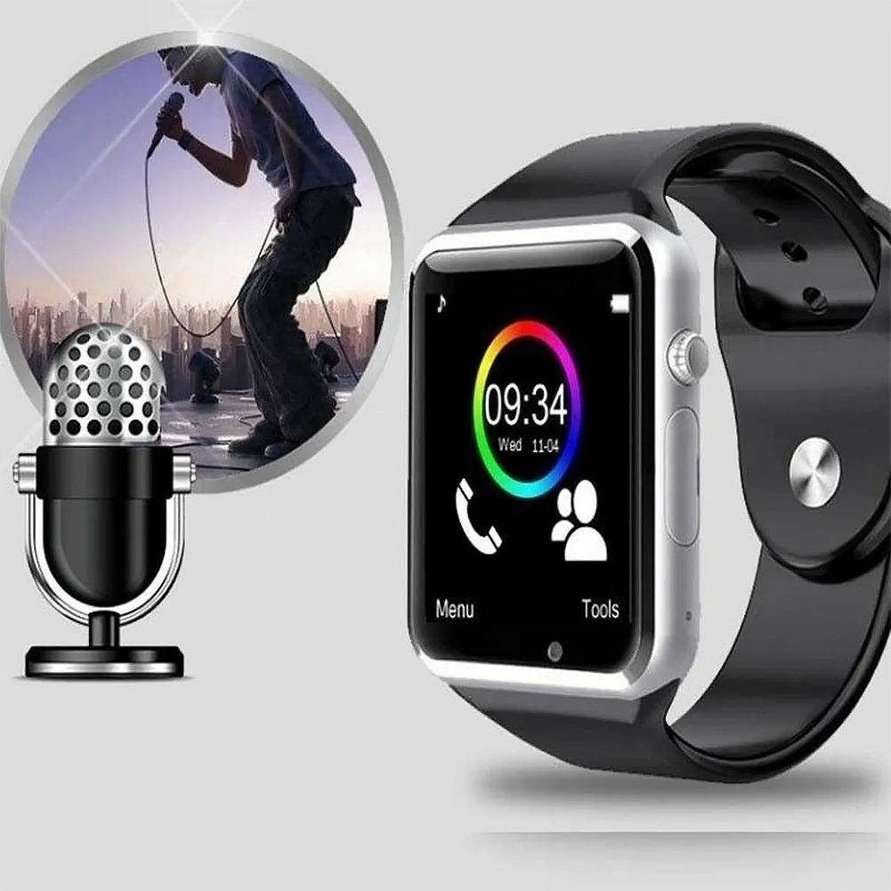 Модные Спортивные Водонепроницаемые Смарт-часы браслет bluetooth Поддержка GSM Sim телефон шагомер Удаленная камера для Android/IOS