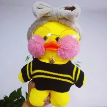  Dropshipping Plush Toys 30cm Cartoon Cute LaLafanfan Cafe Toy Duck Stuffed Soft Kawaii Duck Doll Pillow Valentine's Day Gift 