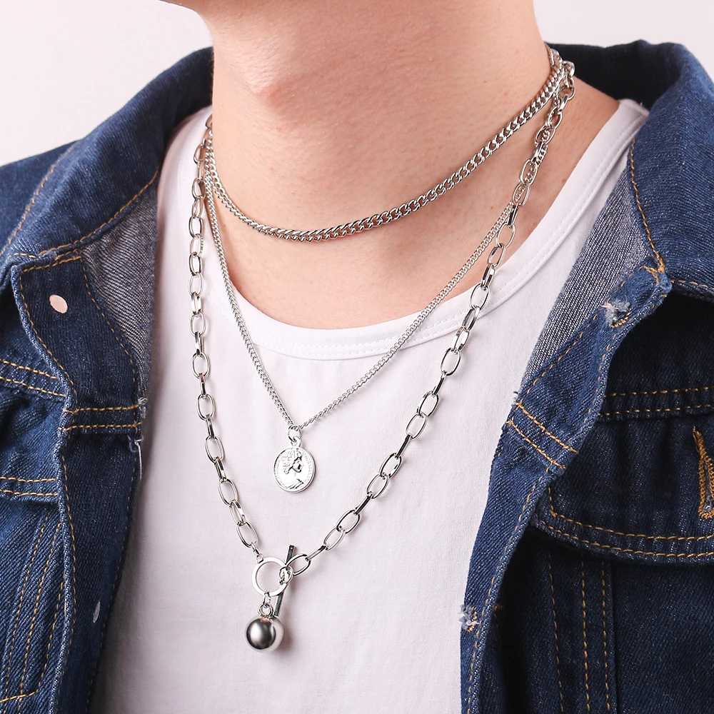  Necklace Punk Style Barbed Wire Chain Cheap JKP4465