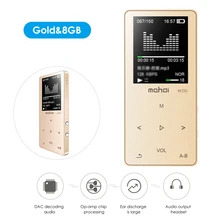 Mahdi M350 HIFI Lossless BT MP3-плеер рекордер FM видео электронная книга 4G/8G мини радио плеер беспроводной музыкальный спортивный плеер