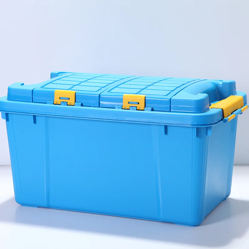 

Large Size Plastic Storage Box Portable Household Car Mounted Multi-functional Impact Resistant Simple Clothes Blanket Toy Stora
