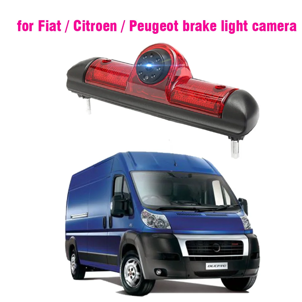 CCD Car Brake Light Reverse Camera For Citroen JUMPER III FIAT DUCATO X250 Peugeot BOXER III LED Light Parking Rear View Camera _ - AliExpress
