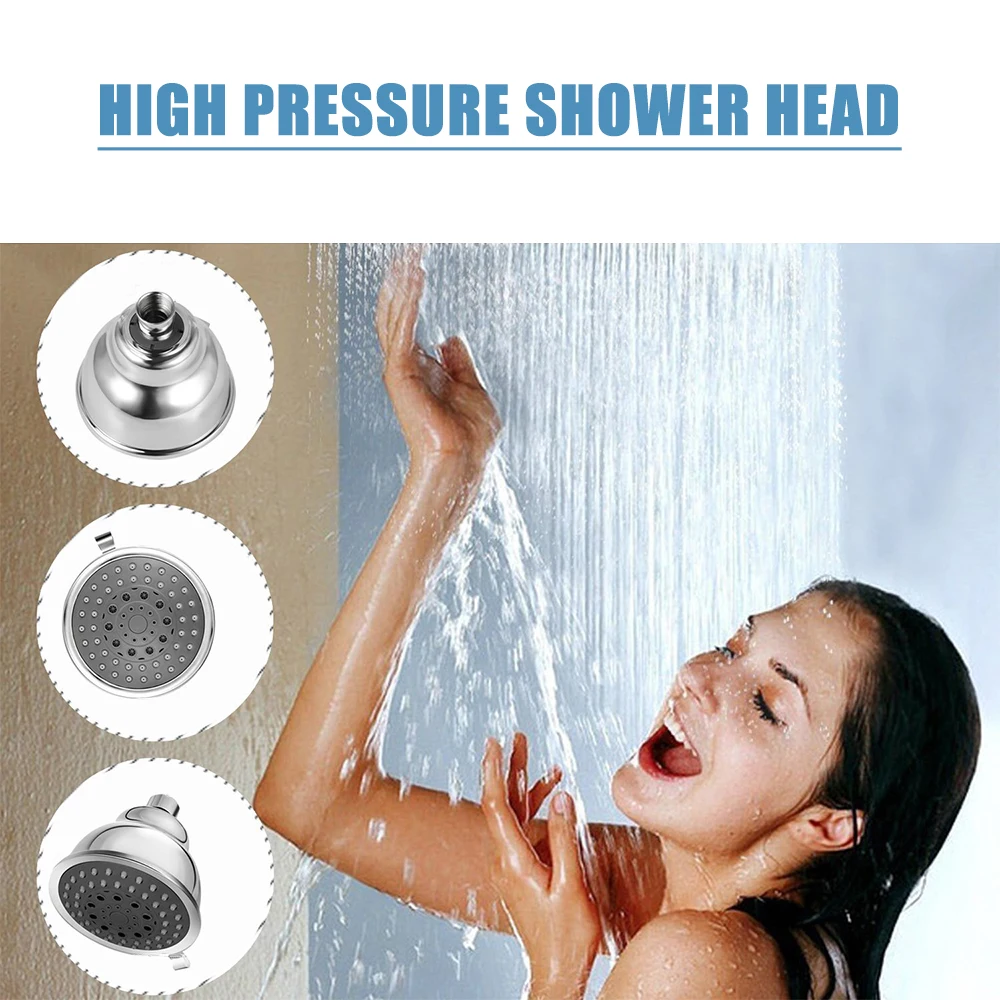 

High Pressure Shower Head Spray Showerhead Bathroom Product Water Saving Shower Head 4 Inch 5 Settings Bath Rainfall Shower Head