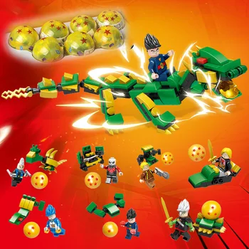 

NEW 7Pcs Compatible with Lepingly Figures Dragon Ball Z Building Blocks Dragon Shenron Anime Dragon Ball Eggs Z DIY Bricks Toys