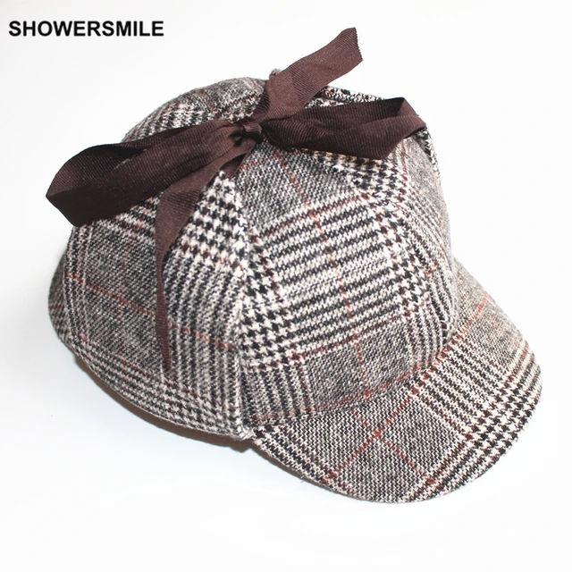 plaid wool cap with ear flaps