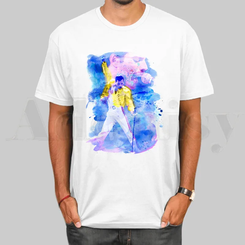 Freddie Mercury The Queen Band Art Rock хипстерские футболки модные мужские и женские с коротким