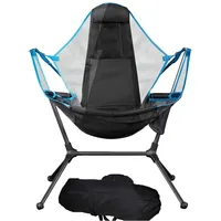 New Folding Chair Outdoor Portable Rocking Chair Park Swing Beach Chair Family Hammock 2