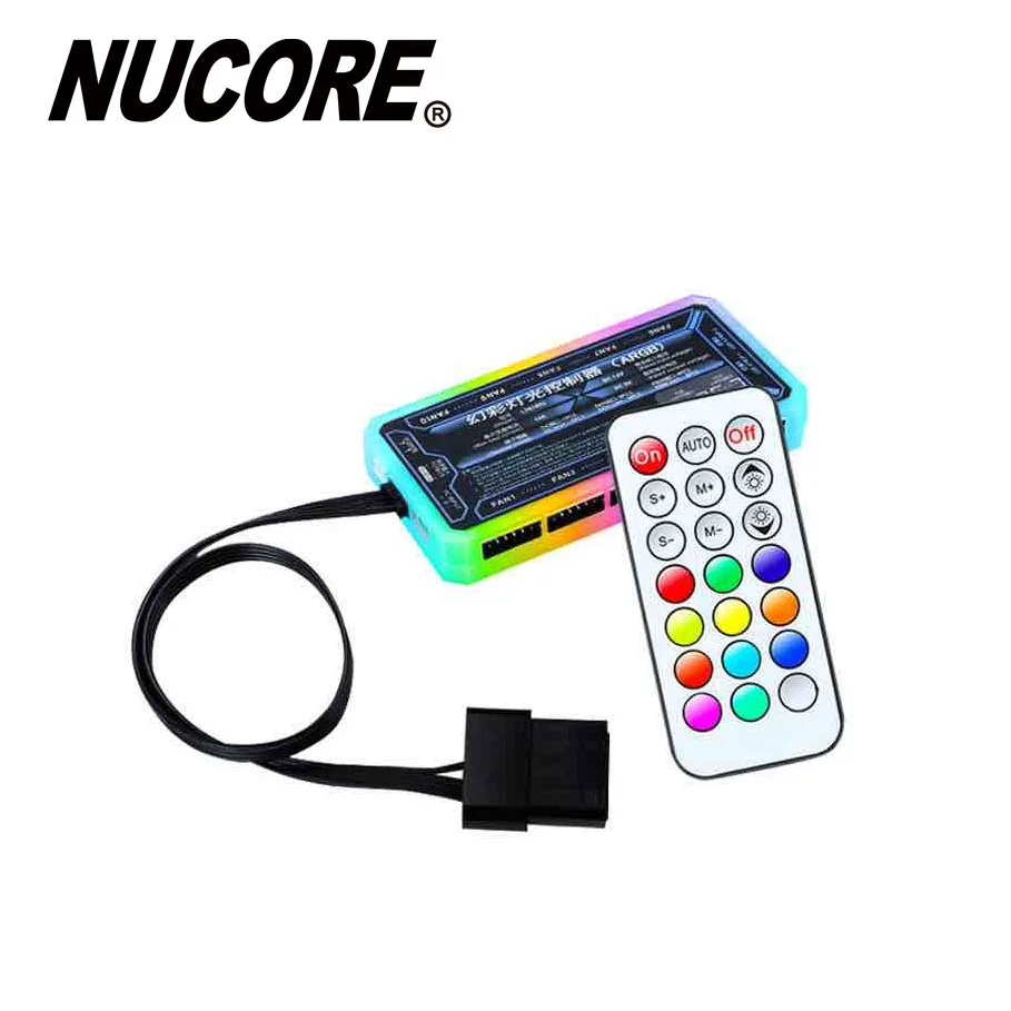 GRB Fan Voeding Molex 4P Of Sata Power Om 5V 3pin Argb Controller Ondersteuning Water Blok | Компьютеры и офис