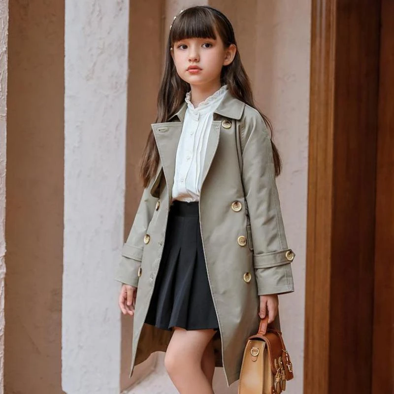 largas de fiesta de cumpleaños y para niñas, abrigos largos hasta la rodilla con cuello vuelto, Otoño e Invierno|Chaquetas y - AliExpress