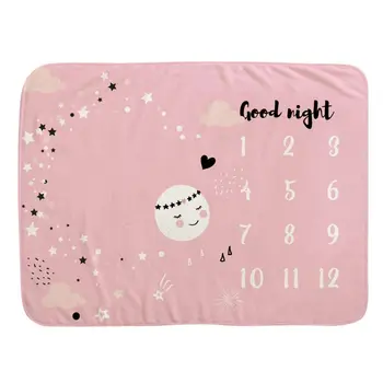 

Baby Month Record Growth Milestone Blanket Newborn Star Pattern Photography Prop