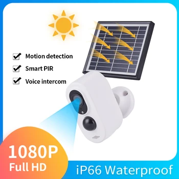 

Solar Mini IP Camera with Wifi Surveillance Video 1080p 64G Rechargeable Battery Flexible Waterproof IP66 CCTV Indoor Outdoor