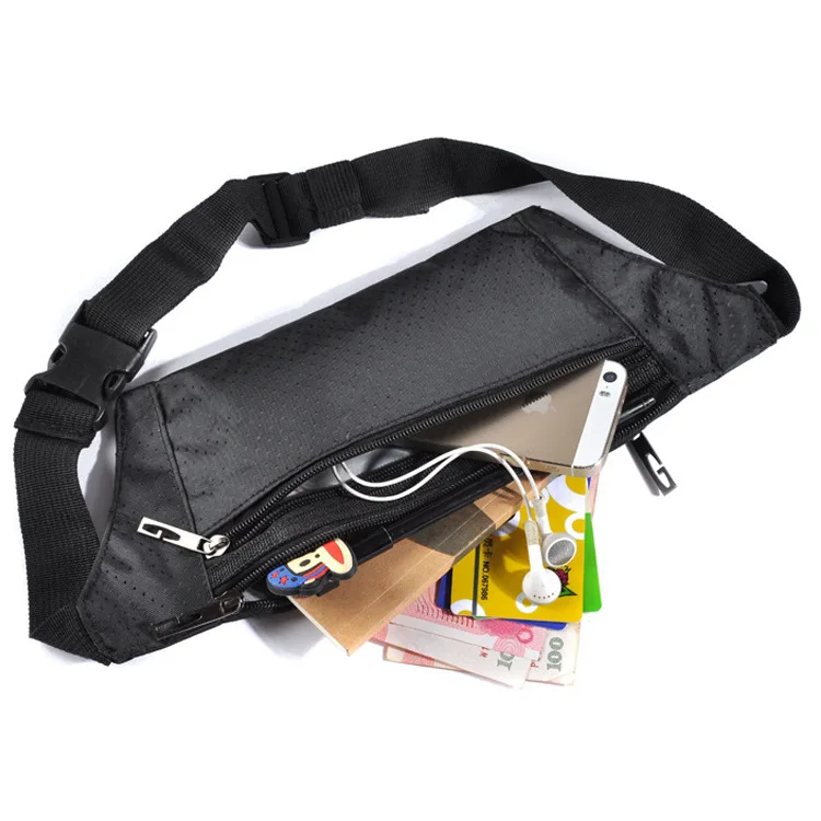 

Fashion polyester unisex durable custom full color outdoor fanny pack running mobile phone waist bag for sport