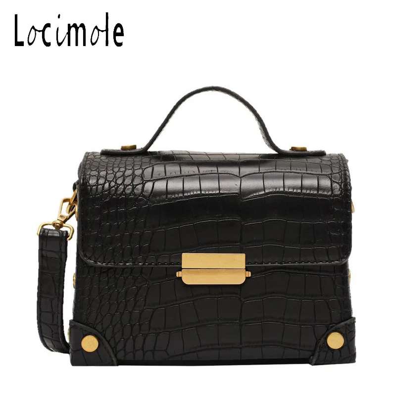 

Locimole Stone Pattern Women Bags Small Square Handbag Retro Rivet Shoulder Bag Fashion Wild Crossbody Bag for Women BIZ084 PM49