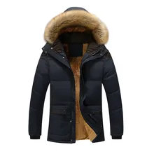 Модная Меховая куртка, мужские парки, зимние толстые теплые мужские куртки и пальто, повседневное пальто с капюшоном, верхняя одежда, мужская куртка