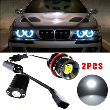 

Accessories LED Lights White Ring marker Replacement Car Auto Angel Eyes 7000K