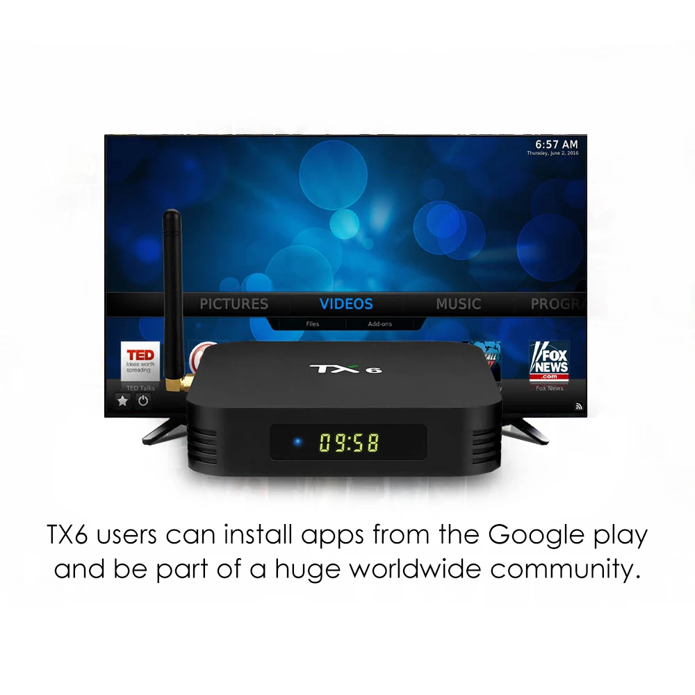 5 шт. TX6 Smart tv BOX Android 9,0 четырехъядерный ARM Cortex-A53 USB3.0 4G+ 64G 2,4G/5G двойной wifi BT4.1 4K Neftflix Google телеприставка