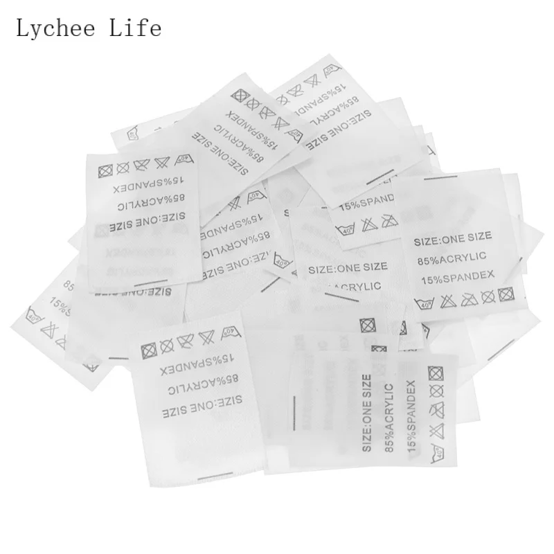 Lychee Life 100 шт. атласные этикетки бирки сделай сам тканевые для одежды аксессуары